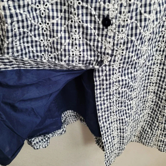 Marilyn Monroe Women's Gingham Embroidered Midi Button-Up Dress Size 20W - Picture 7 of 14